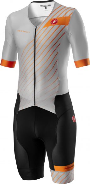 Castelli Free Sanremo 2 Trisuit Kurzarm Silbergrau/Schwarz Herren 8620092-870