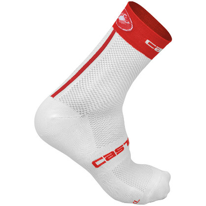 Castelli Free 9 sock weiß/rot Herren 13040-231 2015 CA13040-231-VRR