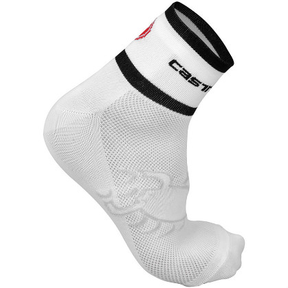 Castelli Logo 6 sock weiß/schwarz Herren 13043-001 2015 CA13043-001(2015)