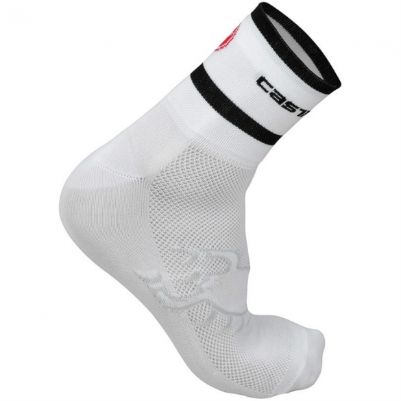Castelli Logo 9 sock weiß/schwarz Herren 13044-001 2015 CA13044-001(2015)