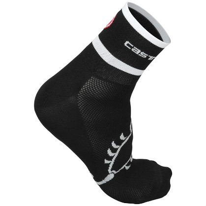 Castelli Logo 9 sock schwarz/weiß Herren 13044-010 2015 CA13044-010(2015)