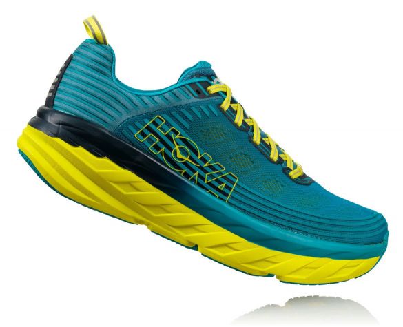 Hoka One One Bondi 6 Laufschuhe Blau/Gelb Herren 1019269CSSB
