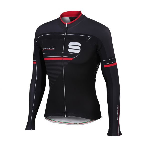 Sportful Gruppetto thermal Radtrikot lange Ärmel Schwarz Herren 1101696-002