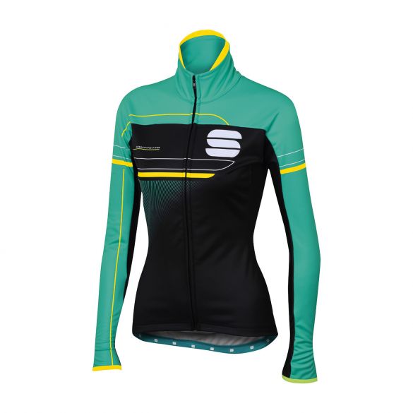 Sportful Grupetto pro W Langarm Jacket Schwarz/Türkis Damen 1101700-267
