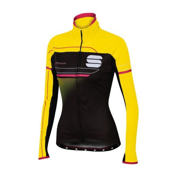 Sportful Grupetto pro W Langarm Jacket Schwarz/Gelb Fluo Damen 1101700-291