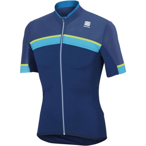 Sportful SF pista Radtrikot kurze Ärmel Blau/Gelb Herren 1101742-433