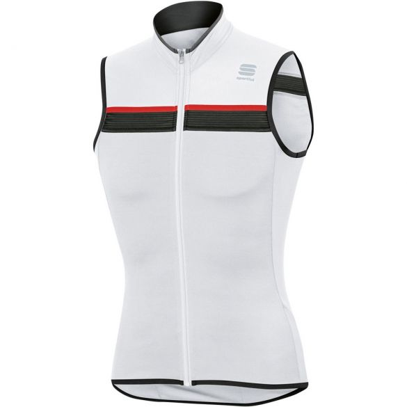 Sportful SF pista Radtrikot Ärmellos Weiß/Schwarz/Rot Herren 1101743-001