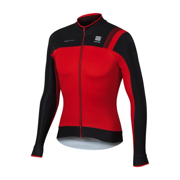 Sportful Bodyfit pro thermal Lange Armel Radtrikot Rot/Schwarz Herren 1101816-567