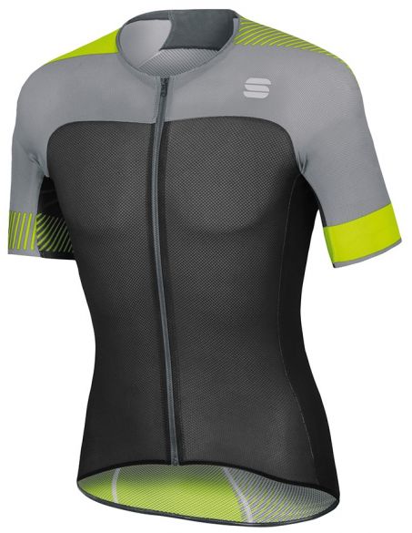 Sportful Bodyfit pro light jersey Kurzarm Radtrikot Schwarz/Gelb Fluo Herren 1101861-250