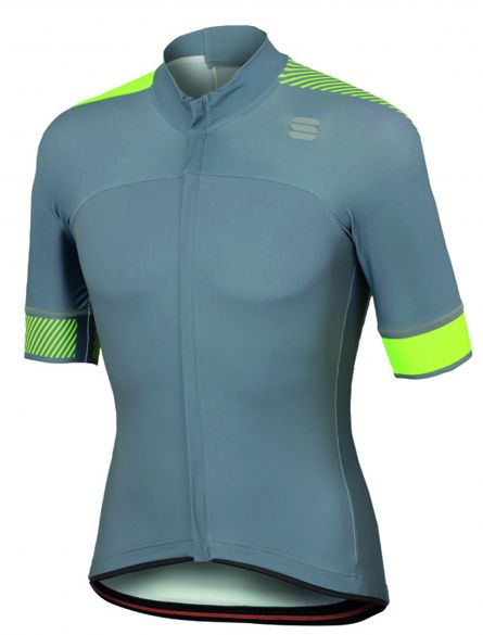 Sportful Bodyfit pro classics jersey Kurzarm Radtrikot Grau/Gelb Fluo Herren 1101864-250