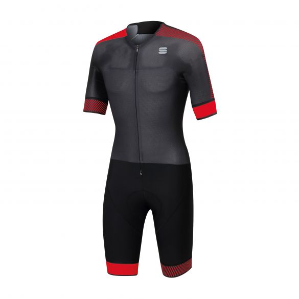 Sportful Bodyfit pro Speedsuit Kurze Ärmel Schwarz/Rot Herren 1101865-168