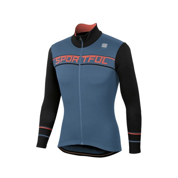 Sportful Giro thermal Langarm Radtrikot Blau/Schwarz Herren 1101950-437