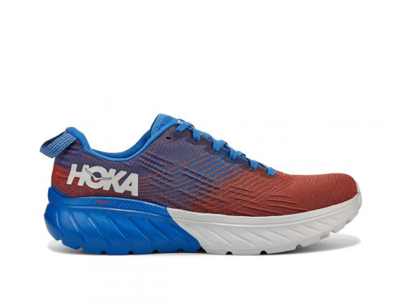 Hoka One One Mach 3 Laufschuhe Blau/Rot Herren 1106479-IBMR