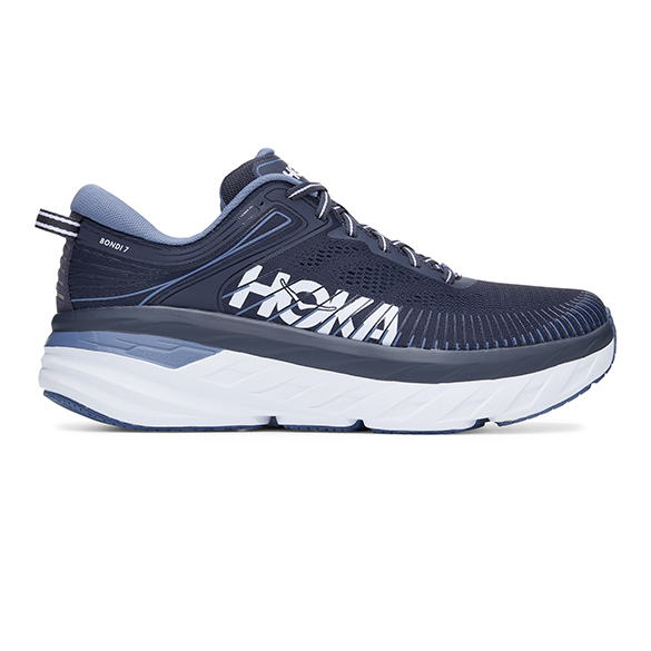Hoka One One Bondi 7 Laufschuhe Dunkel Blau Herren 1110518-OBPB