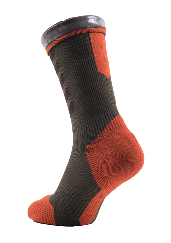 Sealskinz MTB mid mid hydrostop Radsocken Braun/Orange 111161705-328