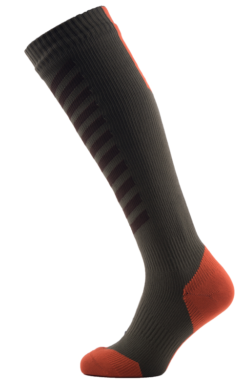 Sealskinz MTB mid knee Radsocken Braun/Orange 111161708-328