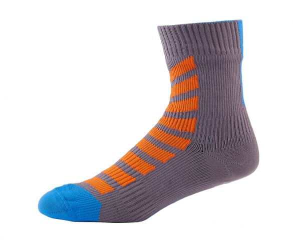 Sealskinz MTB Ankle with Hydrostop Radsocken Anthrazit/Orange/Blau 1111620-048