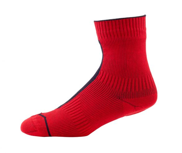 Sealskinz MTB Ankle Hydrostop Radsocken Rot/Schwarz 1111620-600