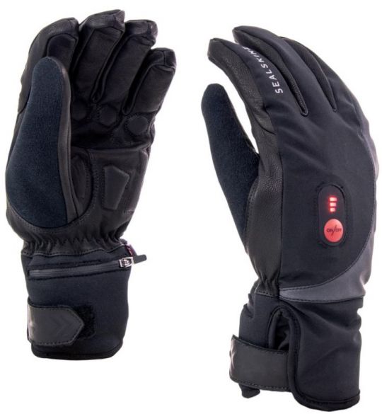 SealSkinz Cold weather beheizter Radhandschuhe Schwarz/Rot 12100011-0061