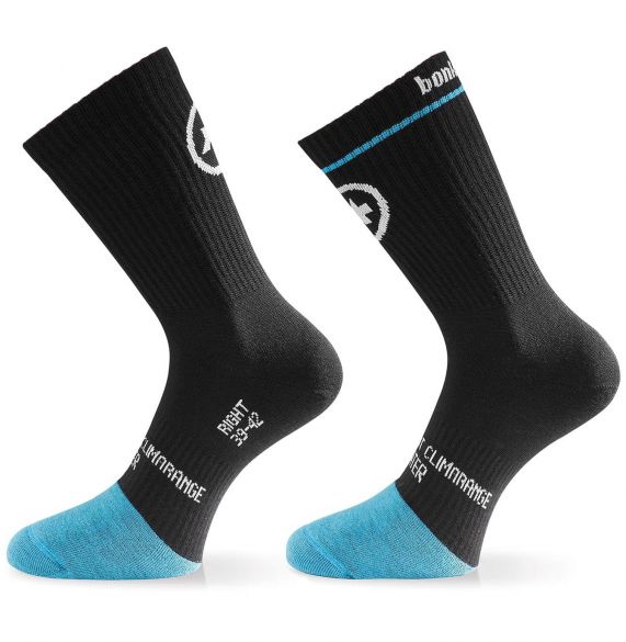 Assos BonkaSock Evo8 Radsocken Schwarz/Blau 136066118