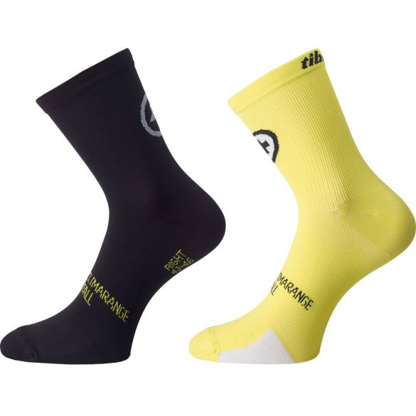 Assos TiburuSocks_evo8 Fahrradsocken Gelb 2-pack 136065433