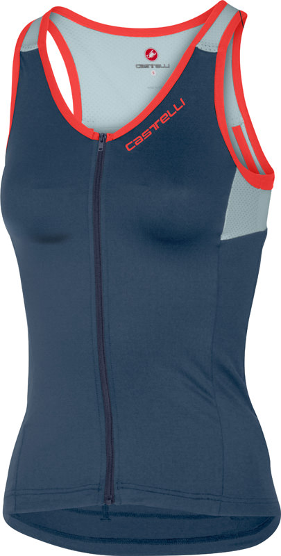 Castelli Solare ärmellos Top Blau/Grau Damen 17064-470