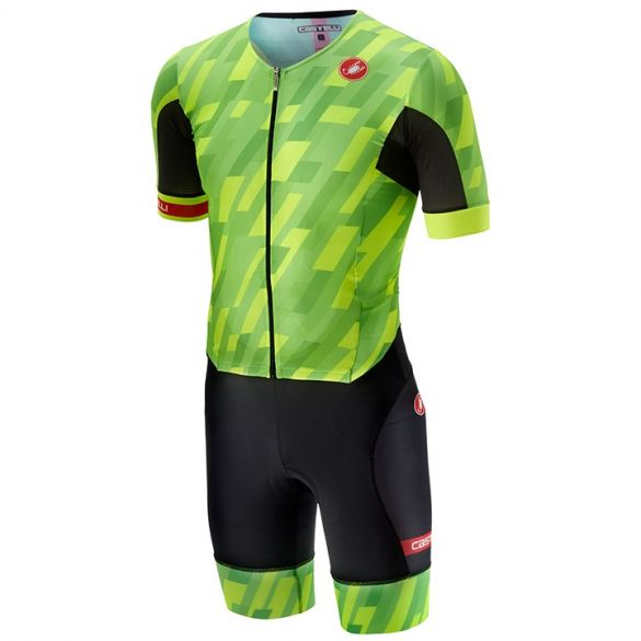 Castelli Free sanremo Trisuit Kurzen Ärmel pro Grün/Schwarz Herren 18109-084