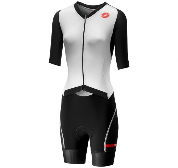 Castelli All out W speed Trisuit Kurzen Ärmel Weiß/Schwarz Damen 18115-101
