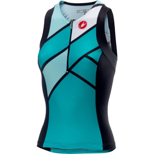 Castelli Free W tri singlet Grün/Blau Damen 18125-044
