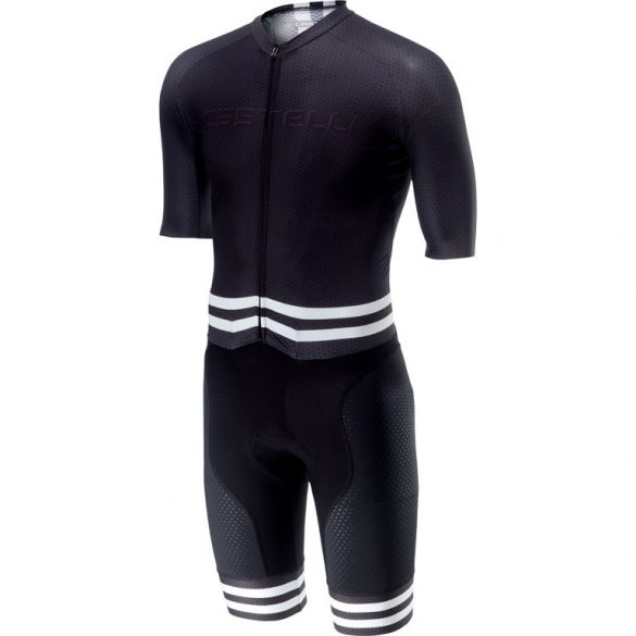 Castelli Sanremo 4.0 speed suit Kurzarm Schwarz/Weiß Herren 19001-010