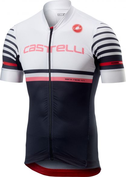 Castelli Free AR 4.1 FZ Kurzarmtrikot Weiß/Schwarz Herren 19011-185