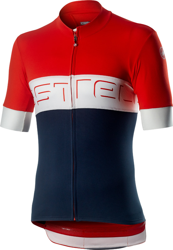 Castelli Prologo VI Jersey Kurzarm Rot/Weiß/Blau Herren 19015-656