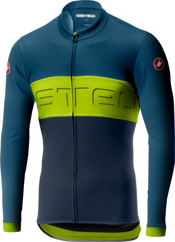 Castelli Prologo VI Langarmtrikot Blau/Gelb Herren 19016-062