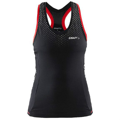 Craft Glow Bike Singlet Damen Schwarz/Rot 1903357-9430