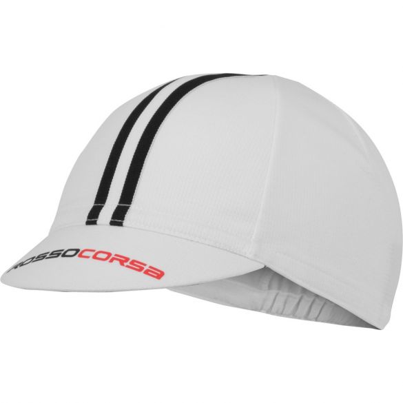 Castelli Rosso Corsa Fahrradkappe Weiß/Schwarz Herren 19038-101