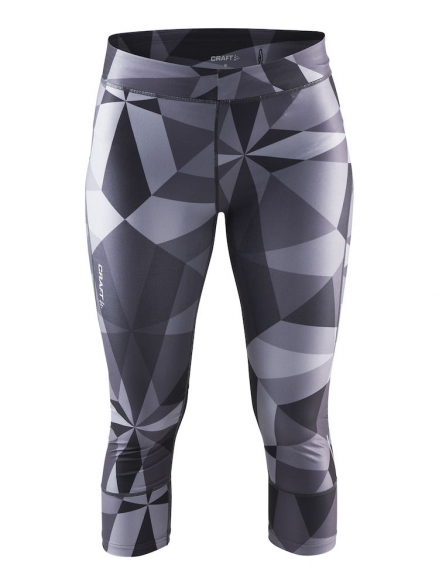 Craft Devotion capri 3/4 Laufhose Geo/Schwarz Damen 1903968-1091
