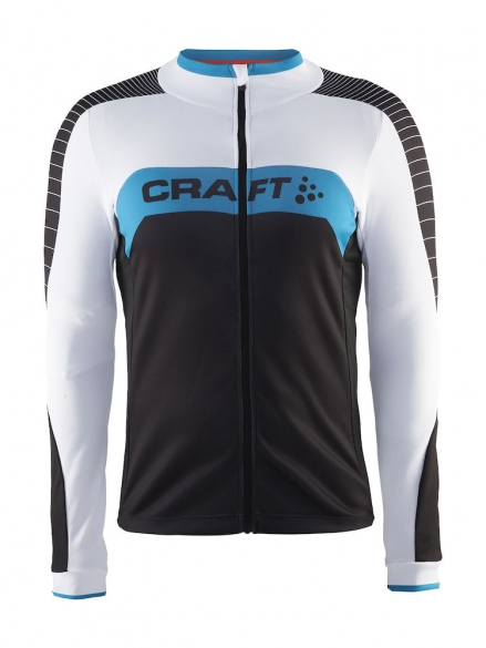 Craft Gran fondo Radtrikot lange Ärmel Herren Schwarz/weiß/blau 1903988-9659