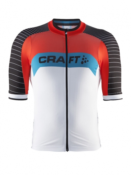 Craft Gran fondo Radtrikot Herren Weiß/rot 1903989-2900