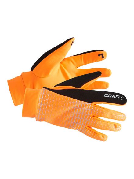Craft Brilliant 2.0 thermal Laufhandschuhe Orange/reflective 1904311-2576