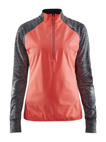 Craft Brilliant 2.0 thermal wind lange Ärmel Laufshirt Rosa/Grau Damen 1904316-2801