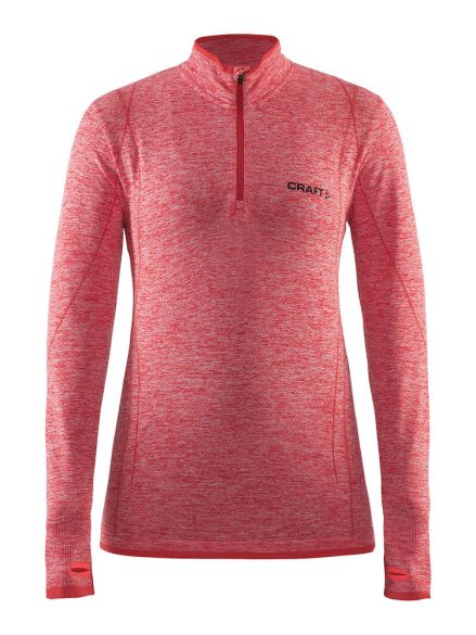 Craft Active Comfort Zip lange Ärmel Unterwäsche Blau/Poppy Damen 1904479-1452