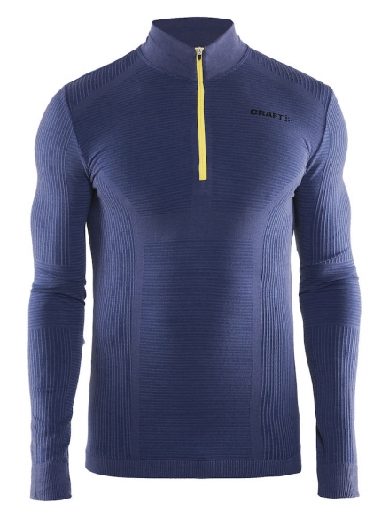 Craft Warm wool comfort zip lange Ärmel Unterwäsche Blau Herren 1904487-1381