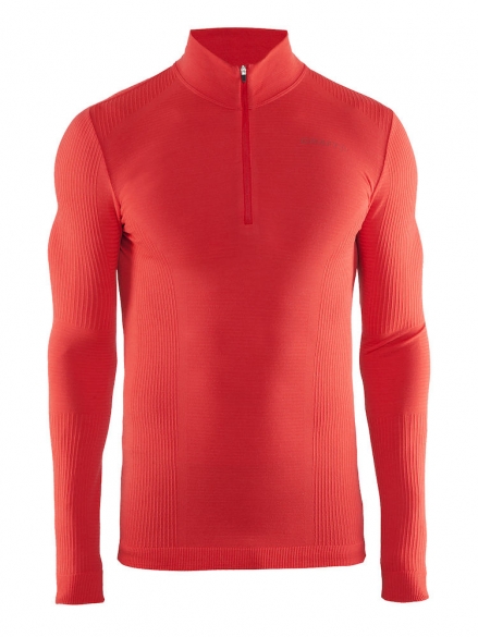 Craft Warm wool comfort zip lange Ärmel Unterwäsche Rot Herren 1904487-1464