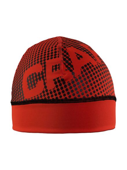 Craft Livigno Printed Mütze Rot/Schwarz 1904640-2566