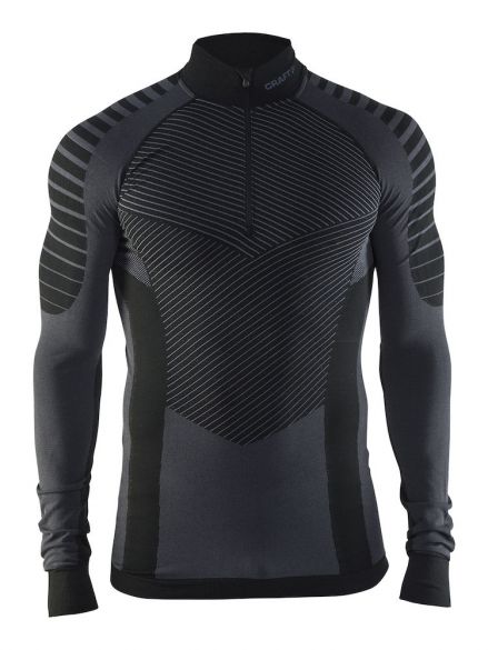 Craft Active intensity zip Langarm Unterwäsche Schwarz/Granite Herren 1905338-999985-VRR