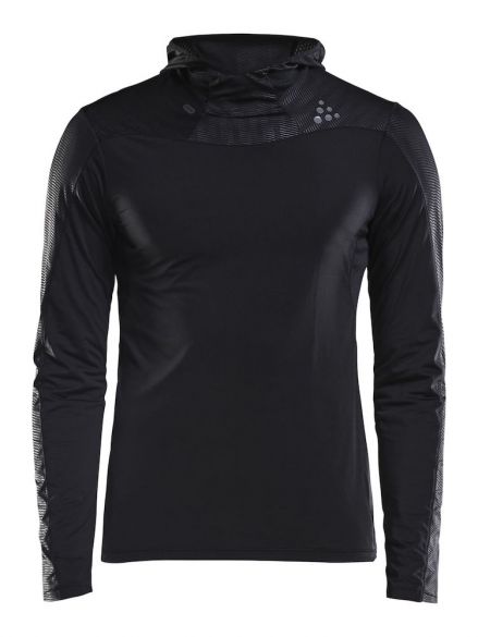 Craft Shade Langarm hoodie Laufshirts Schwarz Herren 1905842-999000