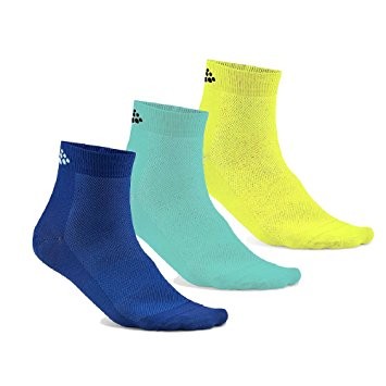 Craft Greatness Mid Socken Blau/Grün/Gelb 3-pack 1906060-367619