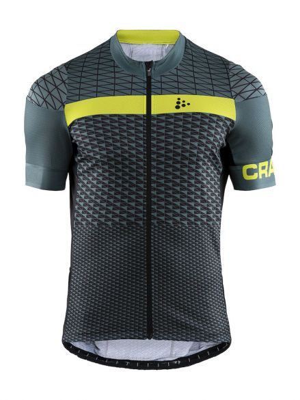 Craft Route Radtrikot Kurzarm Grün/Gelb Herren 1906089-615999-VRR