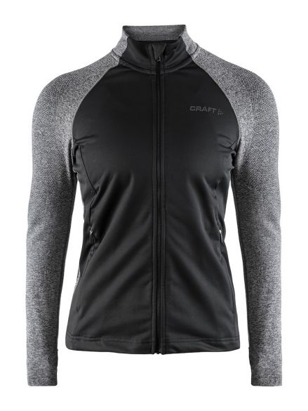 Craft Urban run fuseknit Laufjacke Schwarz/Grau Damen 1906434-999975
