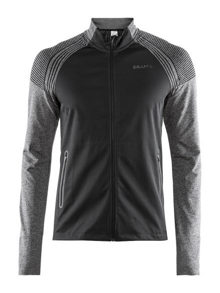 Craft Urban run fuseknit Laufjacke Schwarz/Grau Herren 1906446-999975